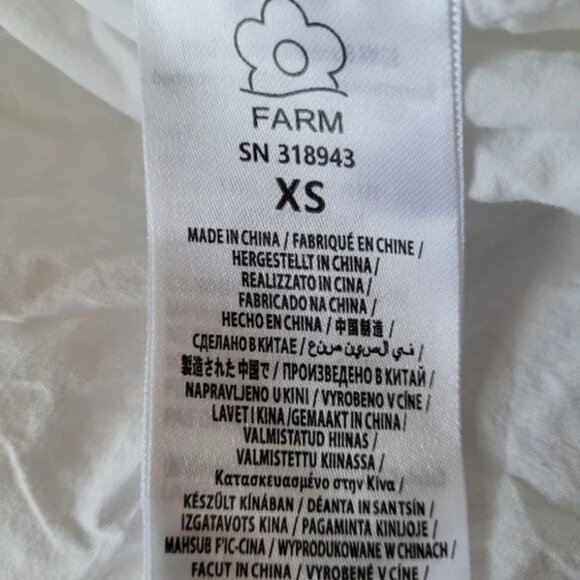 Farm Rio Pure White Fruits Richelieu Maxi Dress size XS - Picture 8 of 9